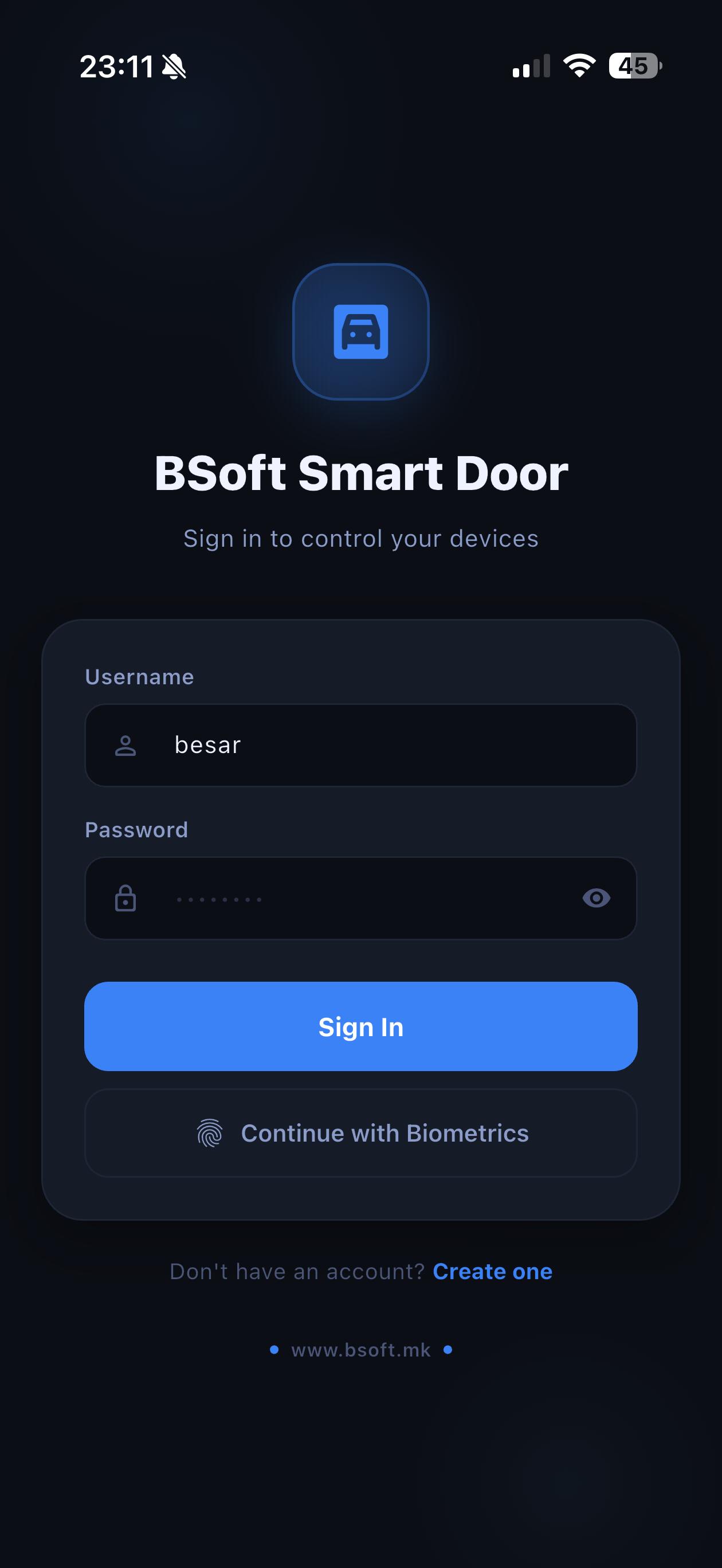 BSoft Smart Door — Mobile IoT Access Control System