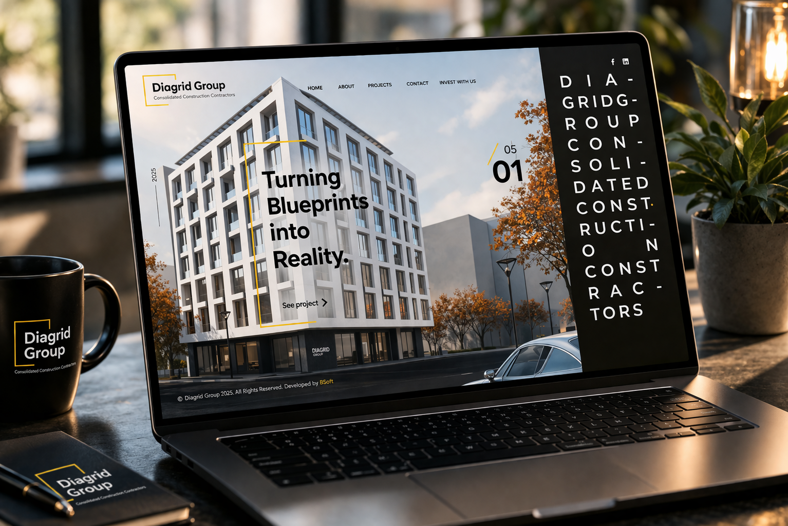 Diagrid Group — Construction Company Website