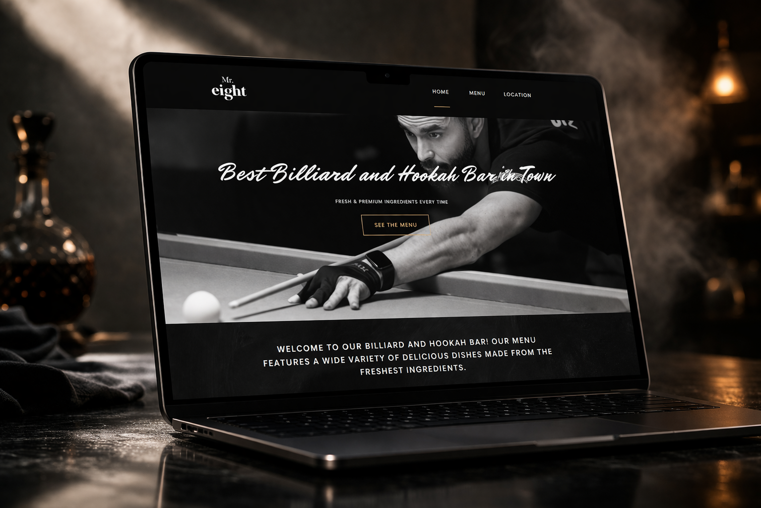 Mr8 — Hookah Bar & Billiard Lounge Website